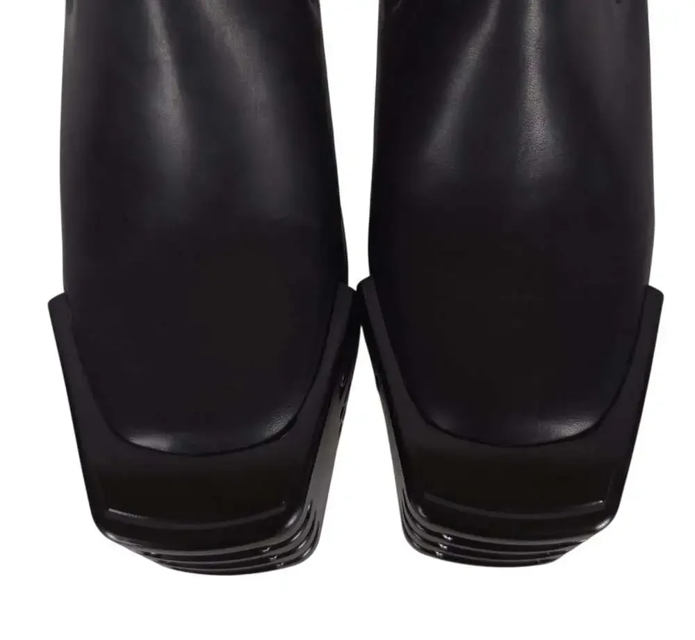 Rick Owens Grilled Kiss Boots US 8 EU 41 Mens Black Clear Transparent $2885